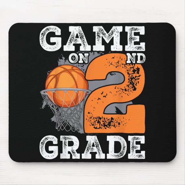 Funny Games On Second Grade Basketball First Day O Mouse Mat (Front)