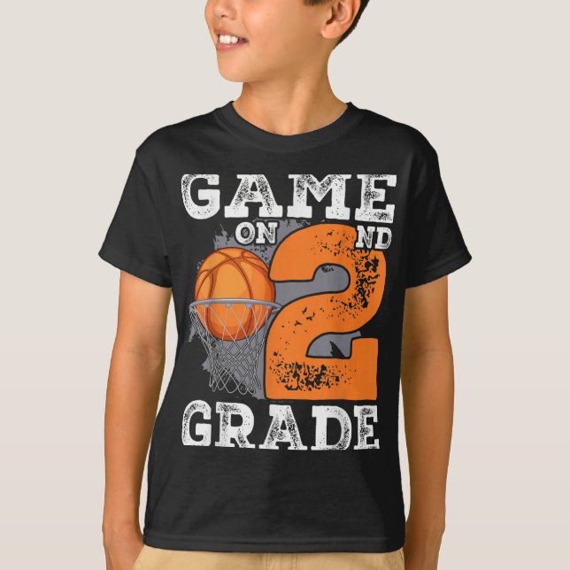 Funny Games On Second Grade Basketball First Day O T-Shirt (Front)