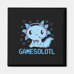Funny Gamesolotl Anime Kawaii Gaming Axolotl Video Magnet