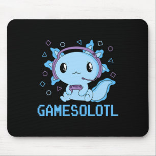 Funny Gamesolotl Anime Kawaii Gaming Axolotl Video Mouse Mat