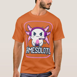 Funny Gamesolotl Axolotl Fish Playing Video Games T-Shirt
