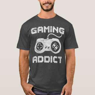Funny Gaming Addict Controller Video Gamer Player  T-Shirt