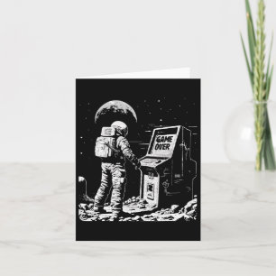Funny Gaming Astronaut Gamer In Space Video Game G Card