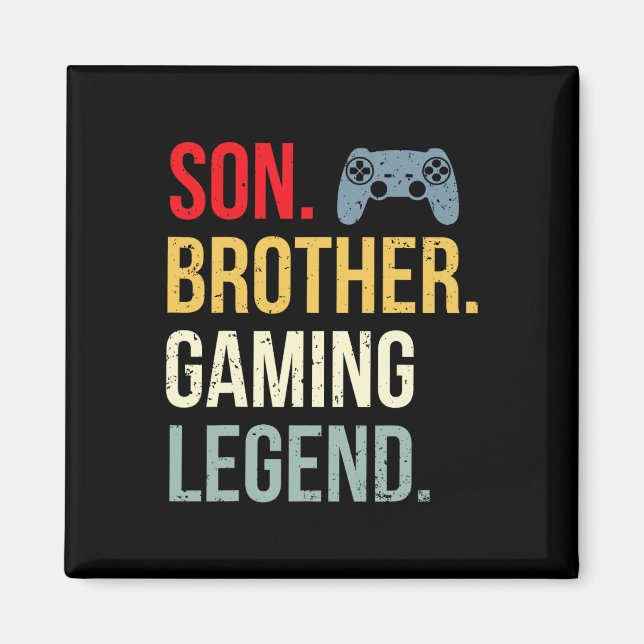 Funny Gaming Boys Girls Men Gamer Brother Video Ga Magnet (Front)
