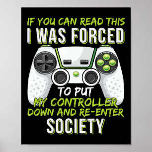 Funny Gaming Boys Girls Men Gamer Video Game 5 Poster