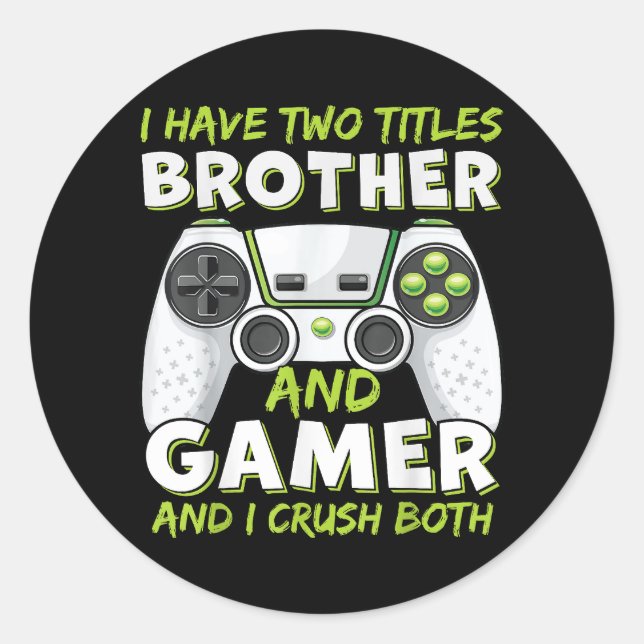 Funny Gaming Boys Girls Men Gamer Video Game Classic Round Sticker (Front)