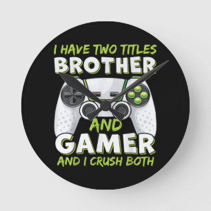 Funny Gaming Boys Girls Men Gamer Video Game Round Clock
