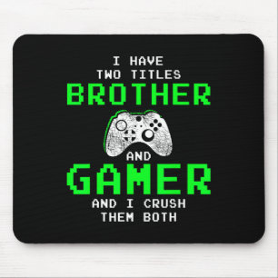 Funny Gaming Brothers Tee - Gamer Gifts For Teen B Mouse Mat