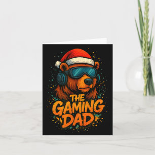 Funny Gaming Dad Christmas Outfit Gamer Gift  Card