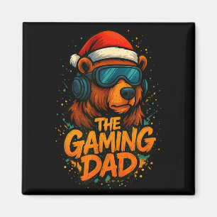 Funny Gaming Dad Christmas Outfit Gamer Gift  Magnet