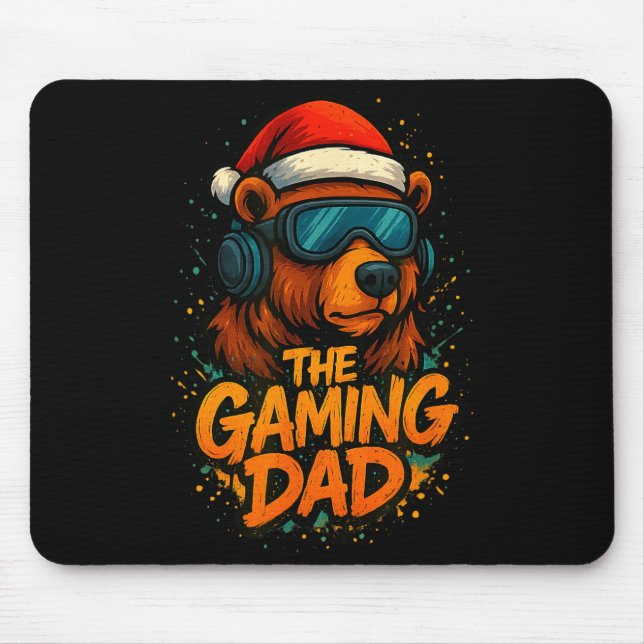 Funny Gaming Dad Christmas Outfit Gamer Gift  Mouse Mat (Front)