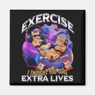 Funny Gaming Gamer Cat Magnet