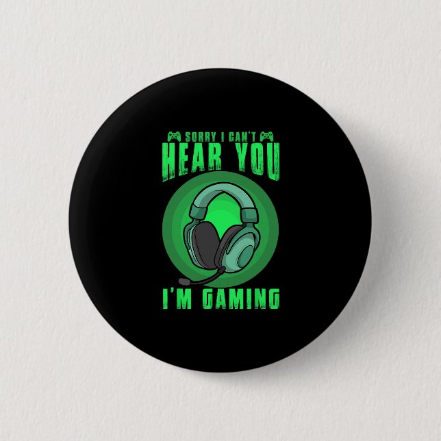 Funny Gaming Gamer Game Controller Video Gaming Fo 6 Cm Round Badge (Front)