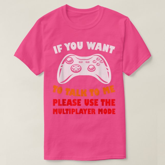 Funny Gaming Multiplayer Mode Video Game  T-Shirt (Design Front)