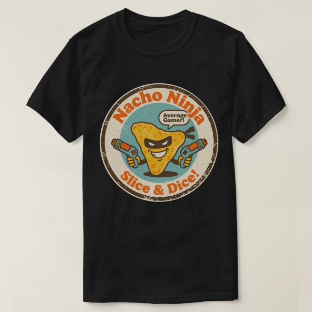 Funny Gaming Nacho Slice & Dice Gift T-Shirt (Design Front)