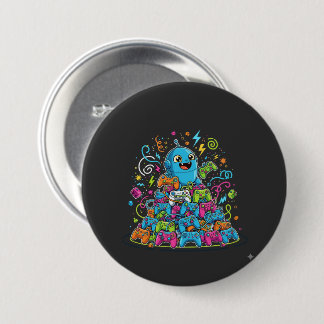 Funny Gaming Never Ends  7.5 Cm Round Badge