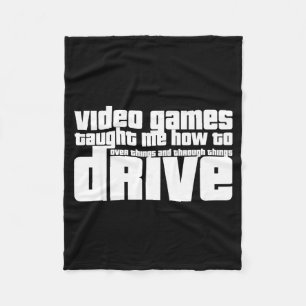 Funny Gaming New Driver Video Game Driving Instruc Fleece Blanket