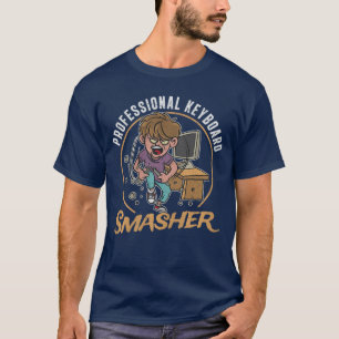 Funny Gaming Professional Keyboard Smasher For Ang T-Shirt