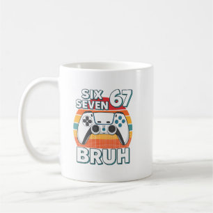 Funny Gaming Six Seven 67 Bruh Gamer Boy for Men B Coffee Mug