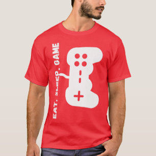Funny gaming Video Game Boys Mens Gamer EAT SLEEP T-Shirt