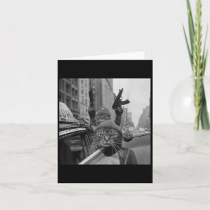 Funny Gangster Cat Thug Meme Street Lover Cats  Card