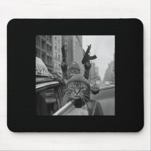 Funny Gangster Cat Thug Meme Street Lover Cats  Mouse Mat