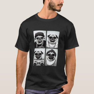 Funny Gangster Pugs Hip Hop Rap Street Dogs Urban T-Shirt