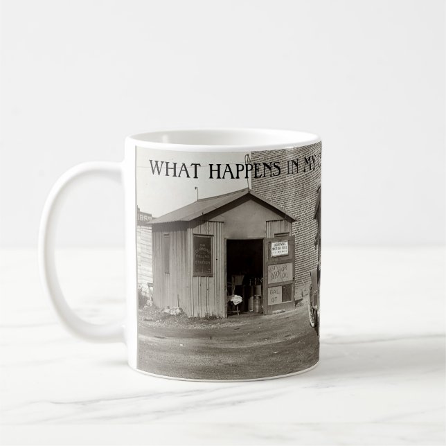 Funny Garage Mechanic Auto Cars Custom Coffee Mug (Left)