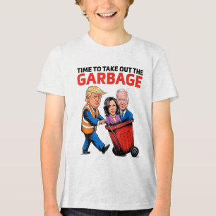 Funny Garbage For Trump 2024 - Time To Take Out Th Tri-Blend Shirt