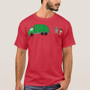 Funny Garbage Man Holding Trash Bin With Garbage T T-Shirt
