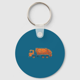 Funny Garbage Truck Christmas Graphics Lights Love Key Ring