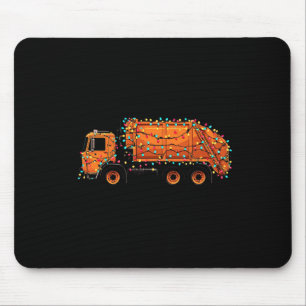 Funny Garbage Truck Christmas Graphics Lights Love Mouse Mat