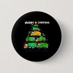 Funny Garbage Truck Christmas Tree Ornament Decor  6 Cm Round Badge