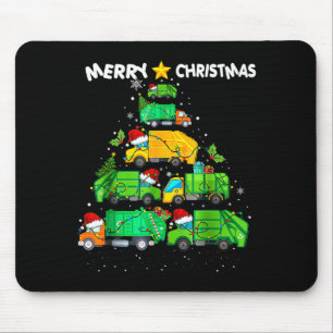 Funny Garbage Truck Christmas Tree Ornament Decor Mouse Mat