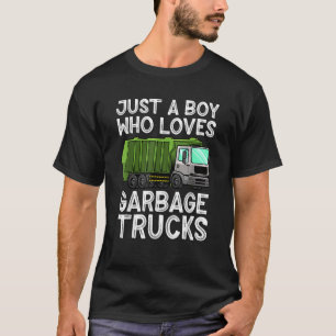 Funny Garbage Truck Design For Boys Toddler Men T-Shirt