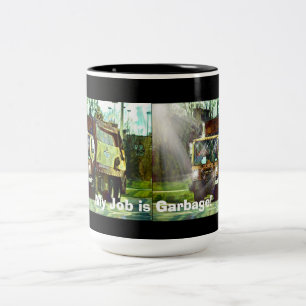 FUNNY GARBAGE TRUCK DRIVER'S COFFEE MUGS