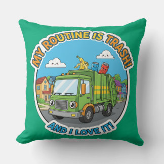 Funny Garbage Truck-Humor Decor Cushion