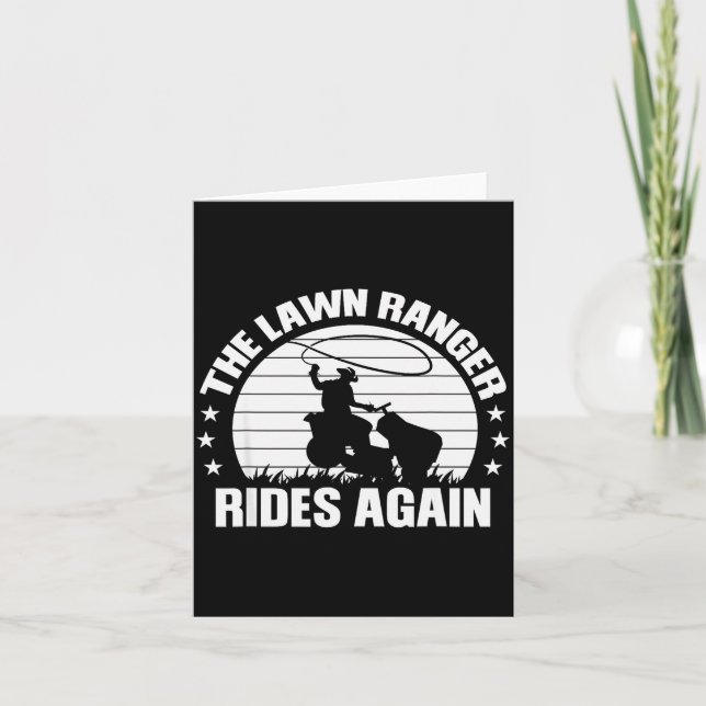 Funny Garden And Mow Fields Sayings The Lawn Range Card (Front)