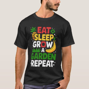 Funny Garden Eat Sleep Grow A Garden Repeat Vegeta T-Shirt