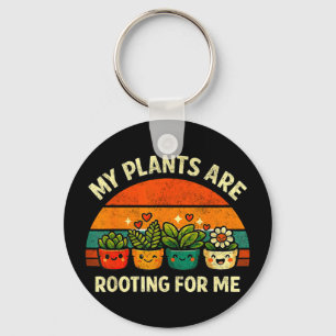 Funny gardener graphic women men plants gardening key ring