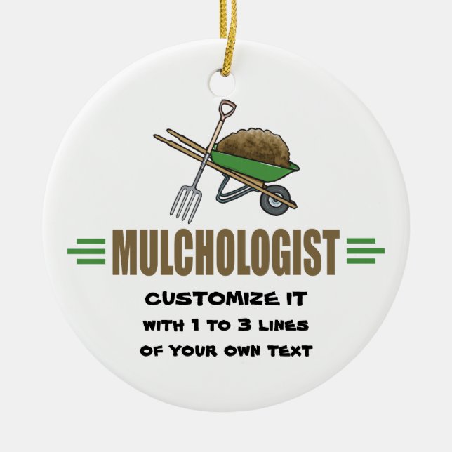 Funny Gardening Ceramic Tree Decoration (Front)