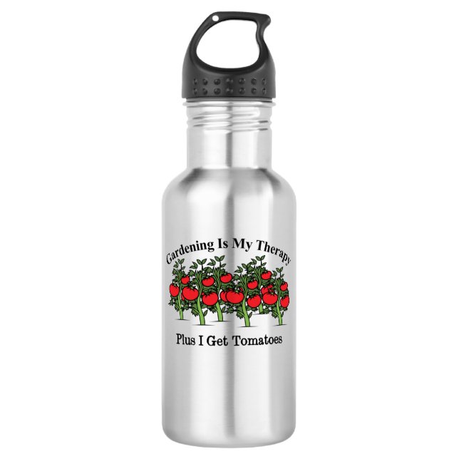 Funny Gardening Is My Therapy 532 Ml Water Bottle (Front)