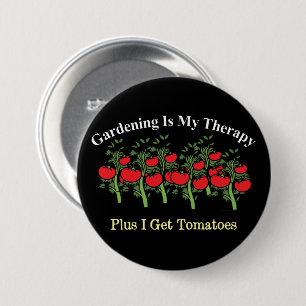 Funny Gardening Is My Therapy 7.5 Cm Round Badge