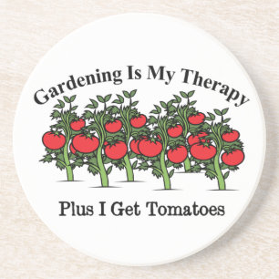 Funny Gardening Is My Therapy Coaster