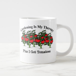 Funny Gardening Is My Therapy Large Coffee Mug