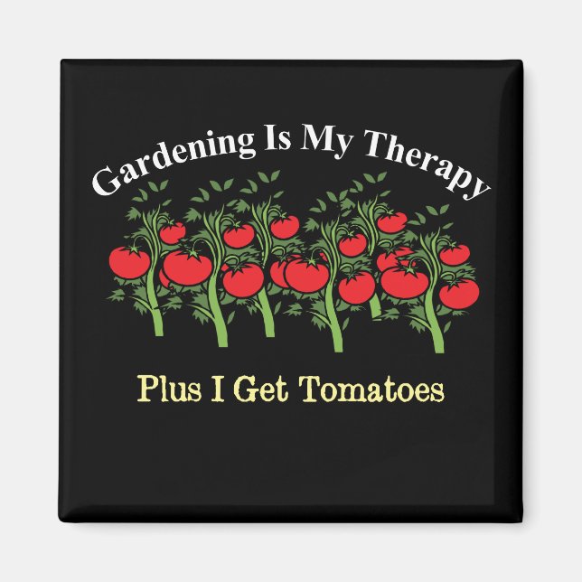 Funny Gardening Is My Therapy Magnet (Front)