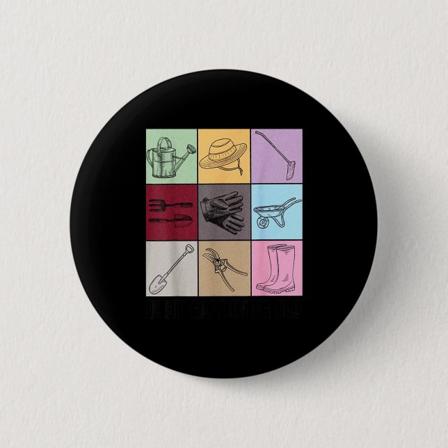 Funny Gardening Lover S Plant Lover , Men's G Clic 6 Cm Round Badge (Front)