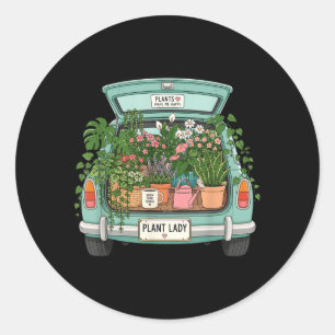 Funny Gardening Moms Was Left Unsupervised Plants Classic Round Sticker