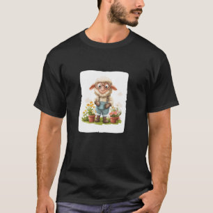 Funny Gardening Sheep Design for Joyful Fun T-Shirt