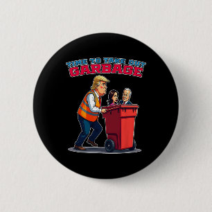 Funny Garge For Trump Mega And Mgga 2024 6 Cm Round Badge